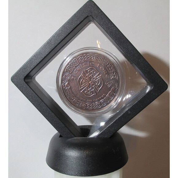 Celtic Lore - Cernunnos - 1oz .999 copper round-Framed with display Stand - Picture 5 of 7